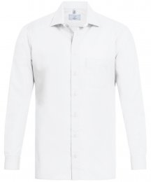 Chemise pour homme, taille ajustée, 1 poche poitrine, manches longues