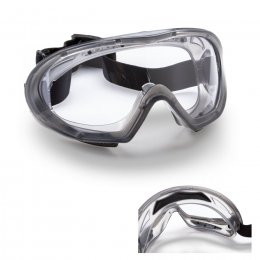 Lunette-masque &eacute;quip&eacute;e d'un oculaire ac&eacute;tate qui prot&egrave;ge contre les produits chimiques organiques, les alcools, hydrocarbures, huiles et graisses.