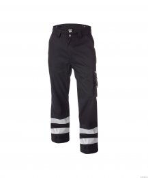 Pantalon de travail avec bandes r&eacute;fl&eacute;chissantes de 50 mm