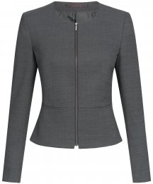 Slim fit, col rond, fermeture &eacute;clair