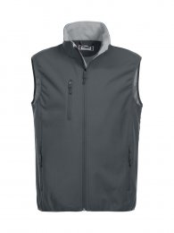 Bodywarmer softshell avec 3 poches ext&eacute;riures et 2 poches int&eacute;rieures, disponible en 9 couleurs