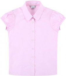 Chemise pour fille, taille ajust&eacute;e, manches courtes