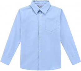 Chemise pour gar&ccedil;on, taille ajust&eacute;e, manches longues