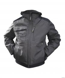 Veste hiver en canvas, avec bande de serrage en bas, et manches pr&eacute;form&eacute;es