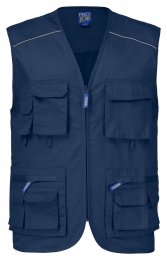 Gilet multipoches non doubl&eacute;, avec fermeture par zip