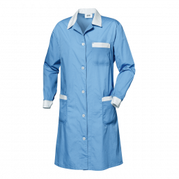 Blouse de travail femme en toile 20/24 coton sanforis&eacute; 120 g/m2, fermeture &agrave; 5 boutons