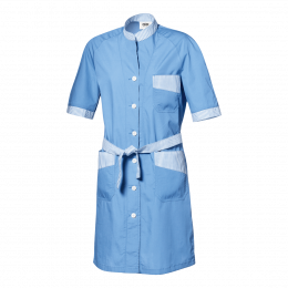 Blouse de travail femme en toile 20/24 coton sanforis&eacute; 120 g/m2, fermeture &agrave; 6 boutons