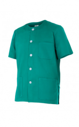 Veste pyjama, fermeture centrale &agrave; boutons, manches courtes, col ron